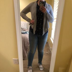 Light gray cardigan